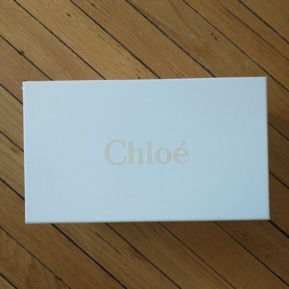 Chloe Empty Shoe Box White Spell Out Logo Used Authentic 11.5x7x5" *READ - Picture 2 of 16